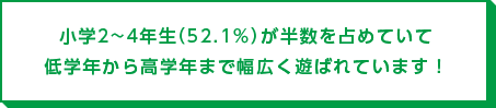 男の子も女の子も楽しめます！