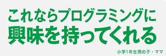 これならプログラミングに興味を持ってくれる 小学1年生男の子・ママ